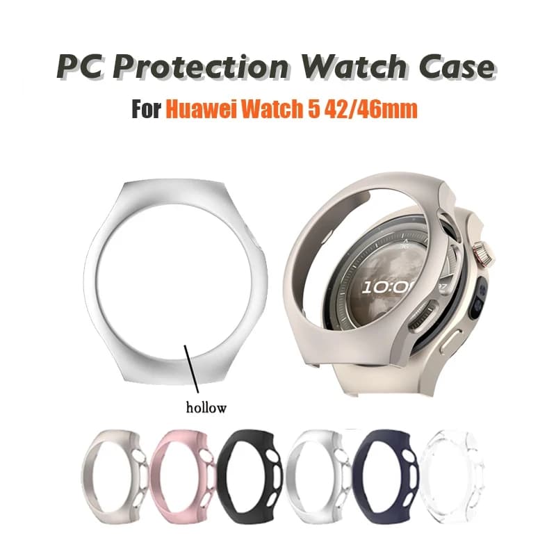 Protezione PC Cover per orologio per Huawei Watch 5 42 46mm Custodia protettiva rigida per PC cava Protezione per Huawei Watch Shell Decorazione