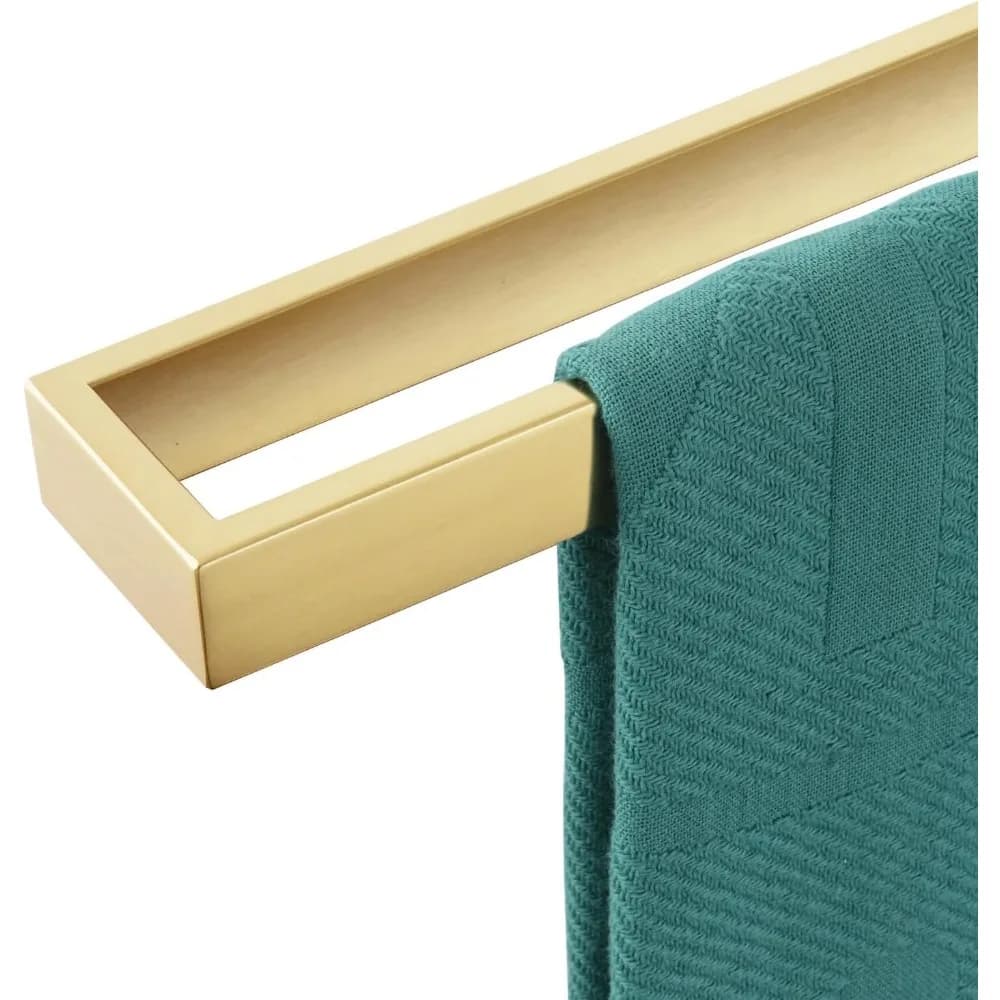 Portasciugamani da Parete in Acciaio Inox Spazzolato Oro 20 Pollici per Cucina e Bagno