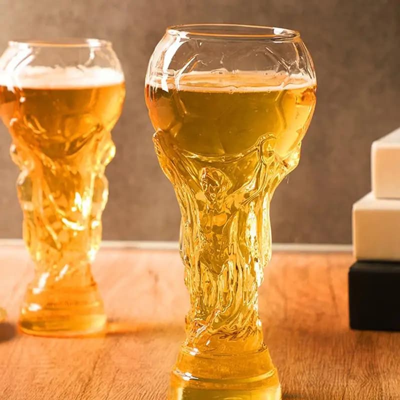Football Fans Beer Glass Coffee Mugs Trophy Shape Comfort With Distinctive Texture Beer Mug Suitable For Family Bar Gatherings