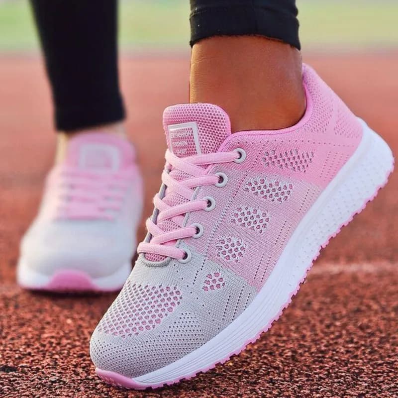 Moda 2025 Sneaker da donna Tessuto a rete Mesh Sneakers traspiranti Donna Scarpe casual Stringate Sneakers da donna Tenis Feminino