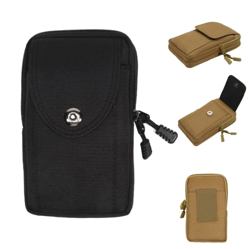 Men's Tactical Waist Bag - Military Belt Bag for Running/Camping, Small Outdoor Travel EDC Bag with Soft Retro