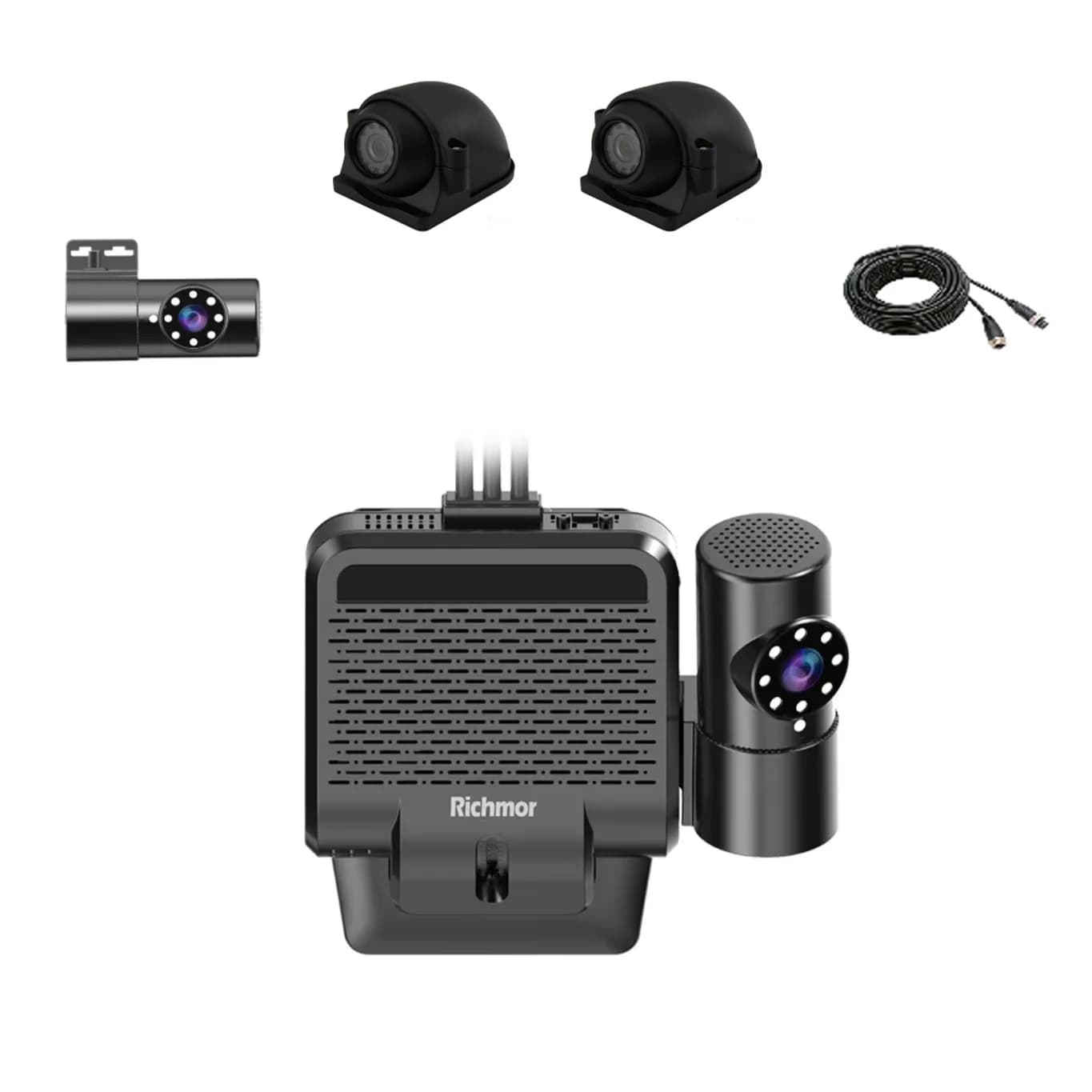 Richmor 5CH 1080P 4G Wireless Dashcam Car Black Box with GPS location for bus cabs