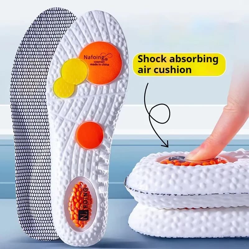 Orthopedic 3D Invisible Shoe Inserts Women Breathable Deodorant Shock Absorb Cushion Shoe Pads Running Fitness Daily Wear