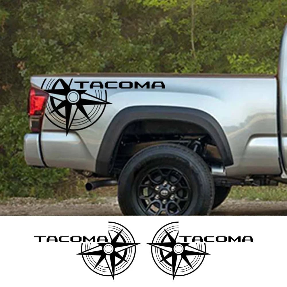 Pickup Tronco Letto Adesivi Laterali Per Toyota Tacoma TRD Camion Grafica Bussola Decor Decal Copertura Della Pellicola Del Vinile Auto Tuning Accessori