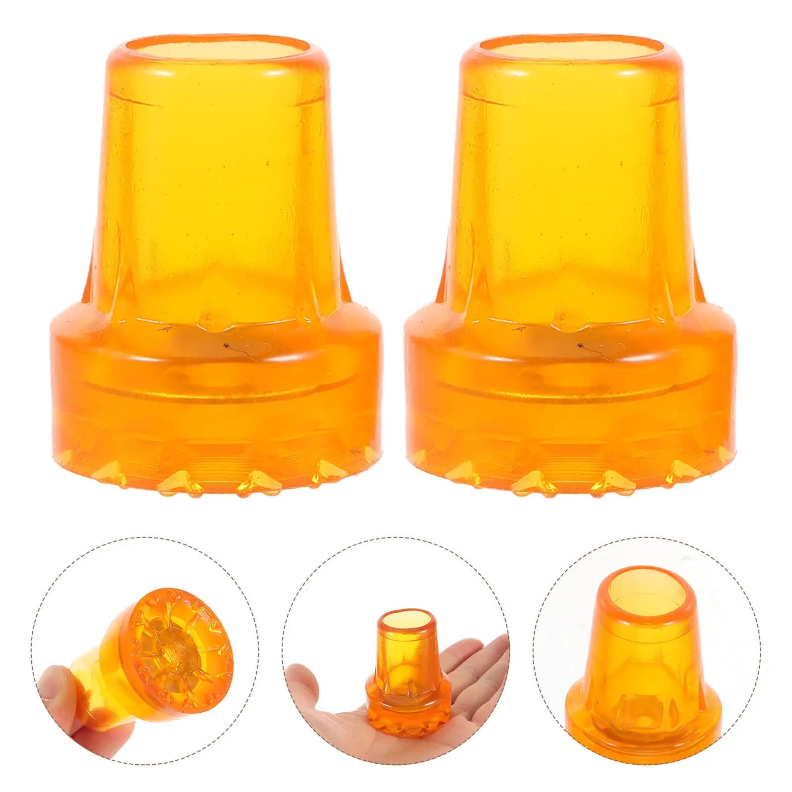 2 Pieces Plastic Anti-slip Toe Resistants for Stroller Sticks, Trekking Stick Parts, Anti-slip Stick Covers for Sticks and Sticks