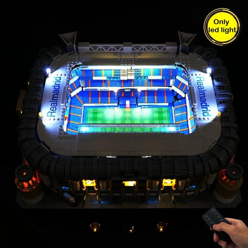 Set di illuminazione a LED adatto per LEGO Real Madrid Santiago Bernabéu Stadium 10299 Building Blocks Lampada fai da te Giocattoli (nessun modello di mattoni)