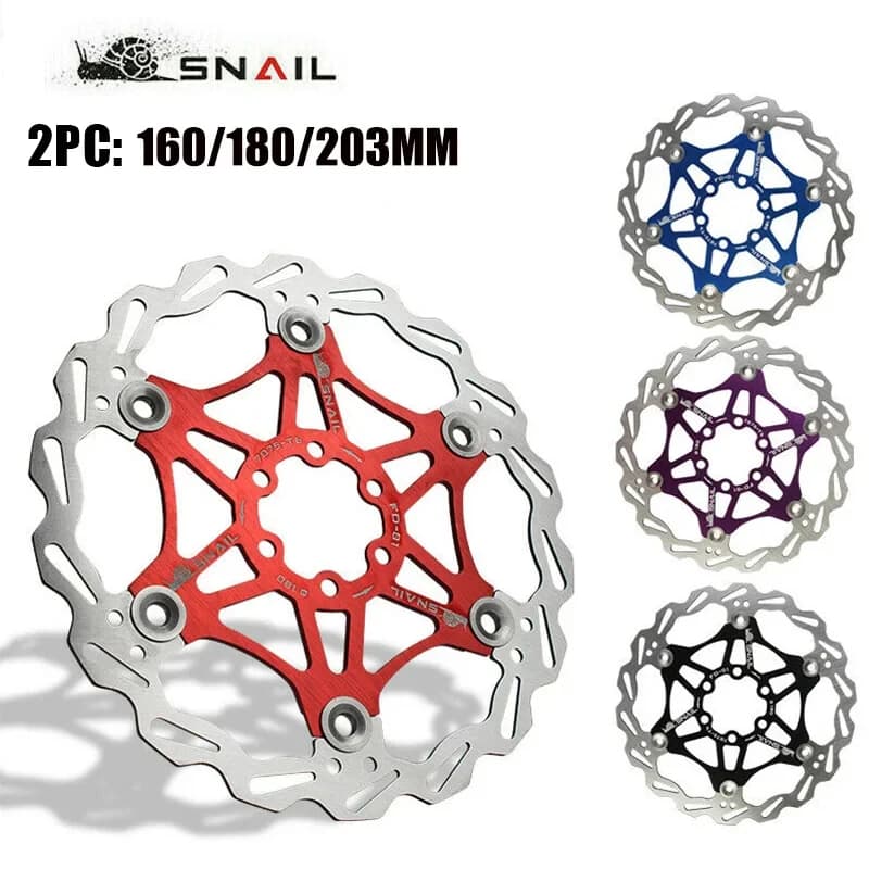 SNAIL Freno A Disco Rotore MTB Bicicletta Rotore Galleggiante Dissipazione del Calore 140/160mm rotore In Acciaio Inox 180/203mm Accessori Per Il Ciclismo