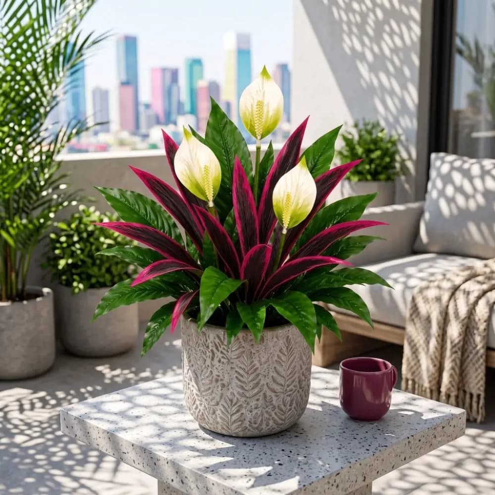 2PCS/SET Realistic Artificial Dragon Blood Tree UV Resistant Fade-Resistant Wall Hanging Plant Lush Leaves Plastic