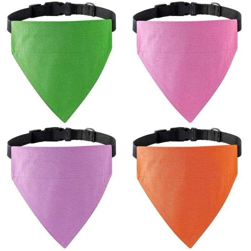 Bandane per cani alla moda Asciugamano per saliva per cani Solido Cucciolo Triangolare Fasciatura Collare per gatti regolabile Collana per animali Chihuahua Forniture per animali domestici