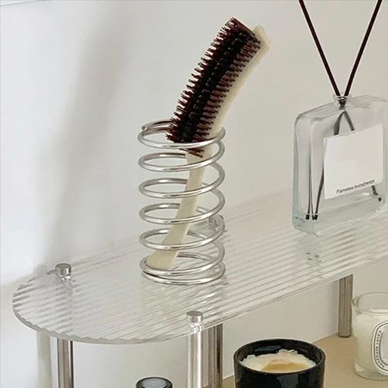 ABLN-Portaspazzolino in metallo Forniture per il bagno Dentifricio Portaoggetti per pennelli per trucco Decorazione della casa
