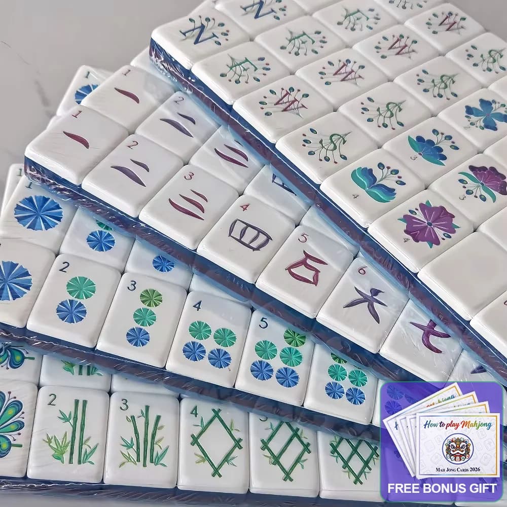 Hot Selling American Mahjong Tile Premium Mahjong Set 4-Layer Acrylic Engraved Gray Mah Jongg for Home Party Entertainment Games