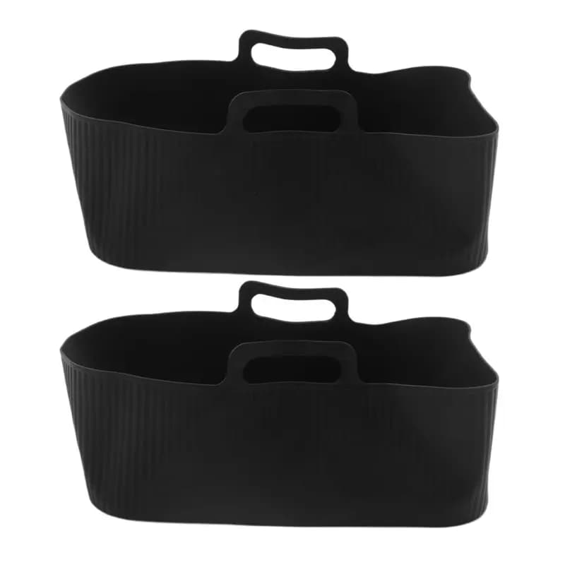 2 Pieghevole in Silicone Reusable for Air Fryer with Black Handles - [A22I Store]