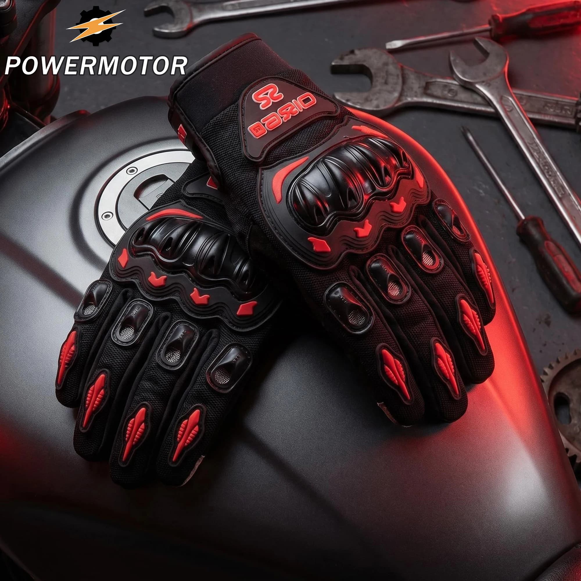 Guanti da Ciclismo Enduro e Motocross Traspiranti, Antiscivolo, Resistenti all'Usura, Antiurto, con Touch Screen