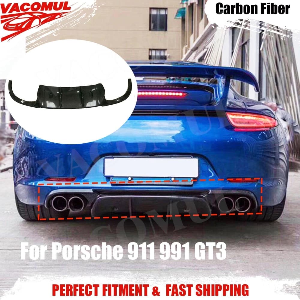 Diffusore Spoiler Posteriore in Fibra di Carbonio VACOMUL per Porsche 911 991 GT3 2012 2013 2014 2015