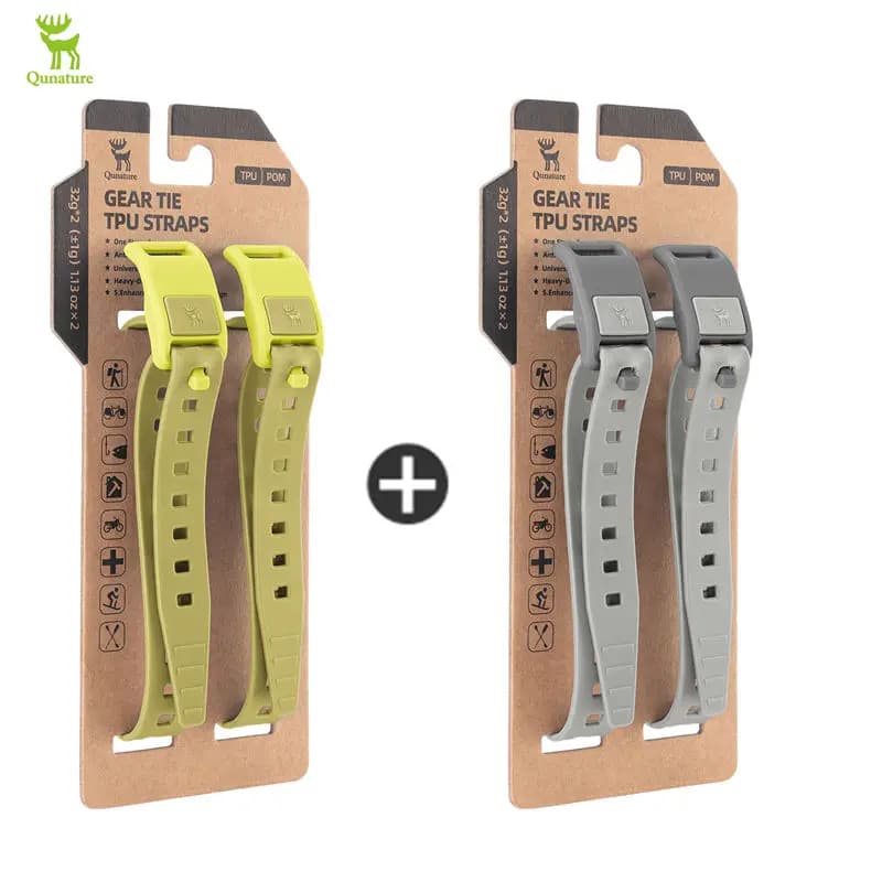 Qunature Set di 4 Cinghie in TPU per Bicicletta, Cinghie di Fissaggio per Ciclismo Outdoor, Resistenti e ad Alta Tenuta