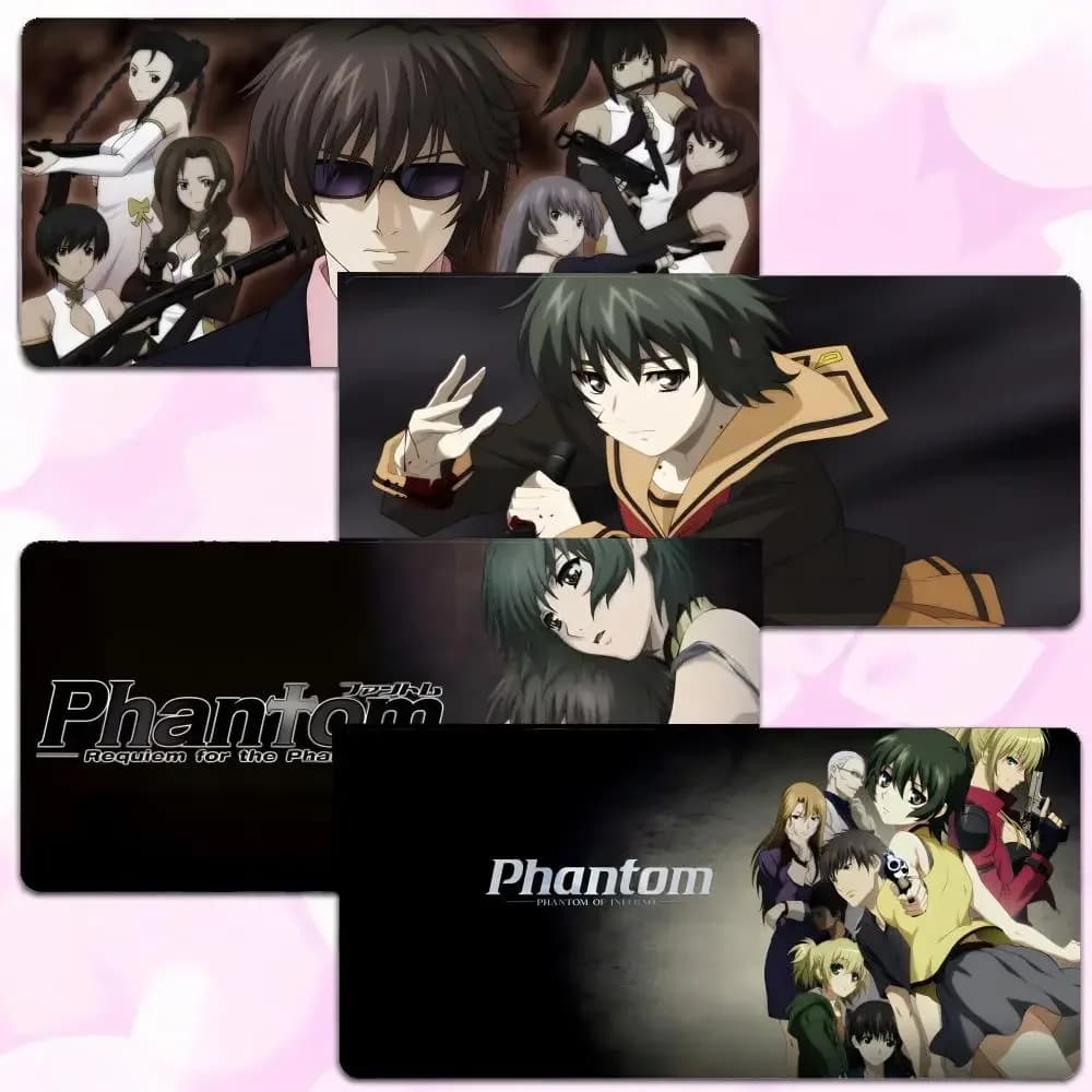 anime dark P-Phantom Requiem for the Phantom Mouse Pad Thick Lock Edge Gaming Desk Mat Large Size PC Mouse Pad Home decor