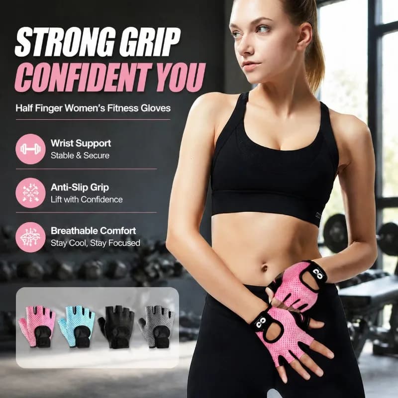 Guanti da Palestra Traspiranti con Design Ergonomico, Tessuto Leggero, Ideali per Sollevamento Pesi, Arrampicata, Ciclismo e Allenamento Quotidiano in Palestra