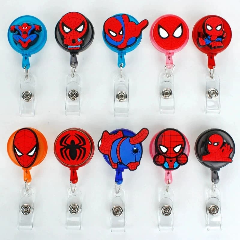 Marvel Spider-Man ID Card Holder Scalable Toggle Clip Employee Card Nurse Chest Card Student Bus Card Holder
