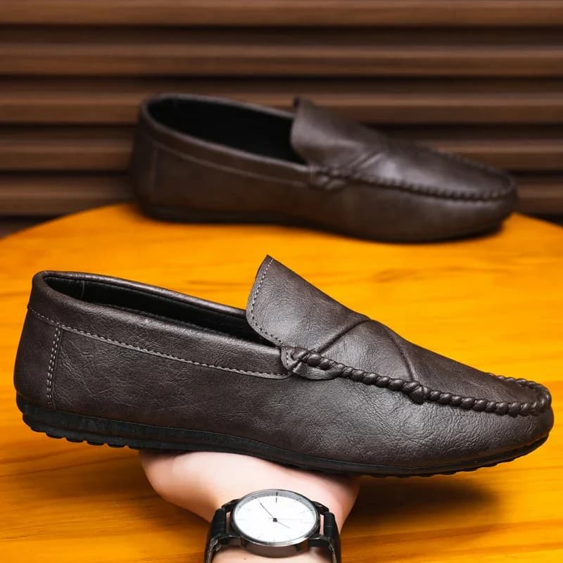 Scarpe Casual da Uomo Taglia Grande 46, Mocassini in Pelle Traspirante, Scarpe Slip-on Comode e Leggere, Scarpe Basse da Uomo