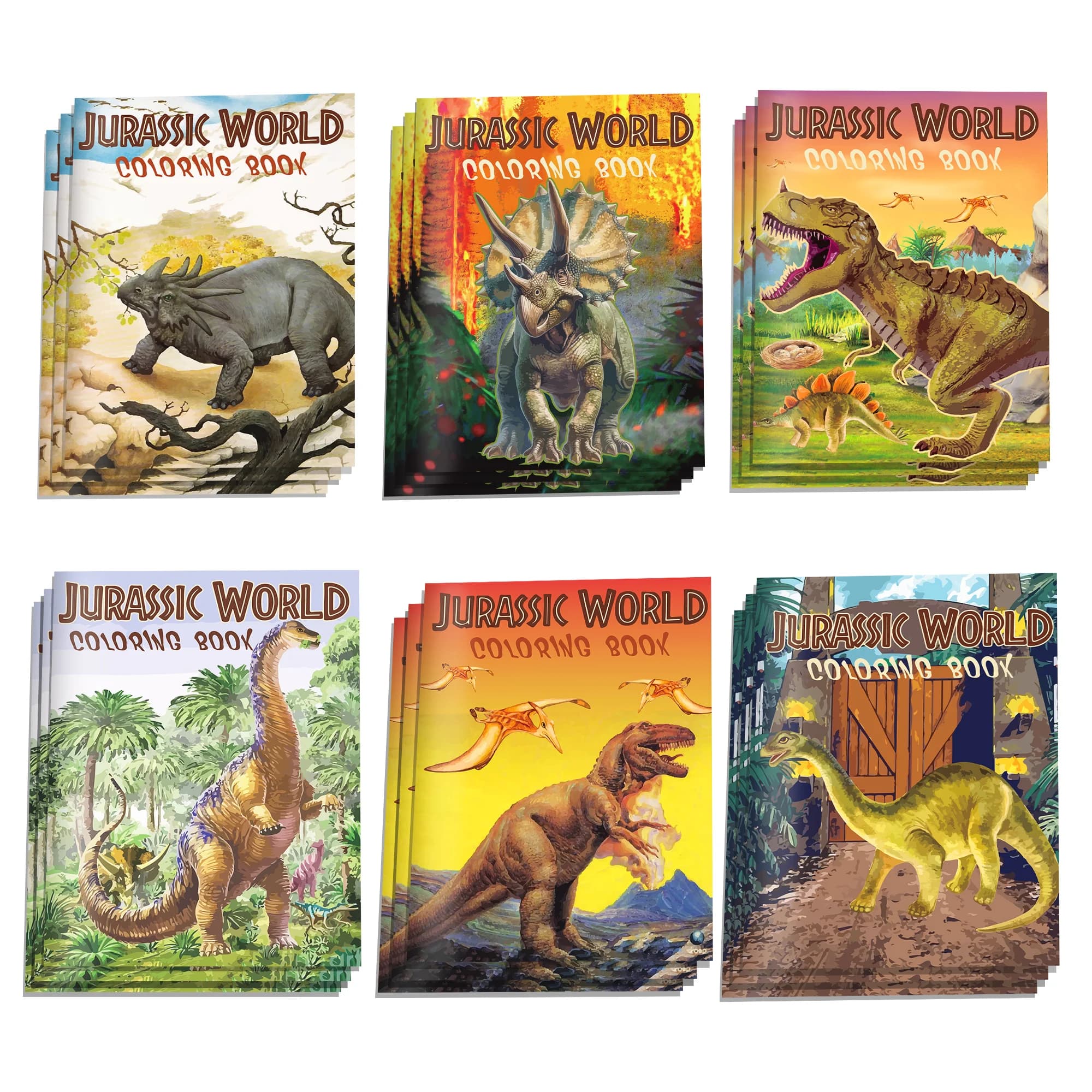 6/12/24pcs Dinosaur Theme Graffiti Drawing Painting Books DIY Coloring Picture Books For Birthday Gifts Birthday Party
