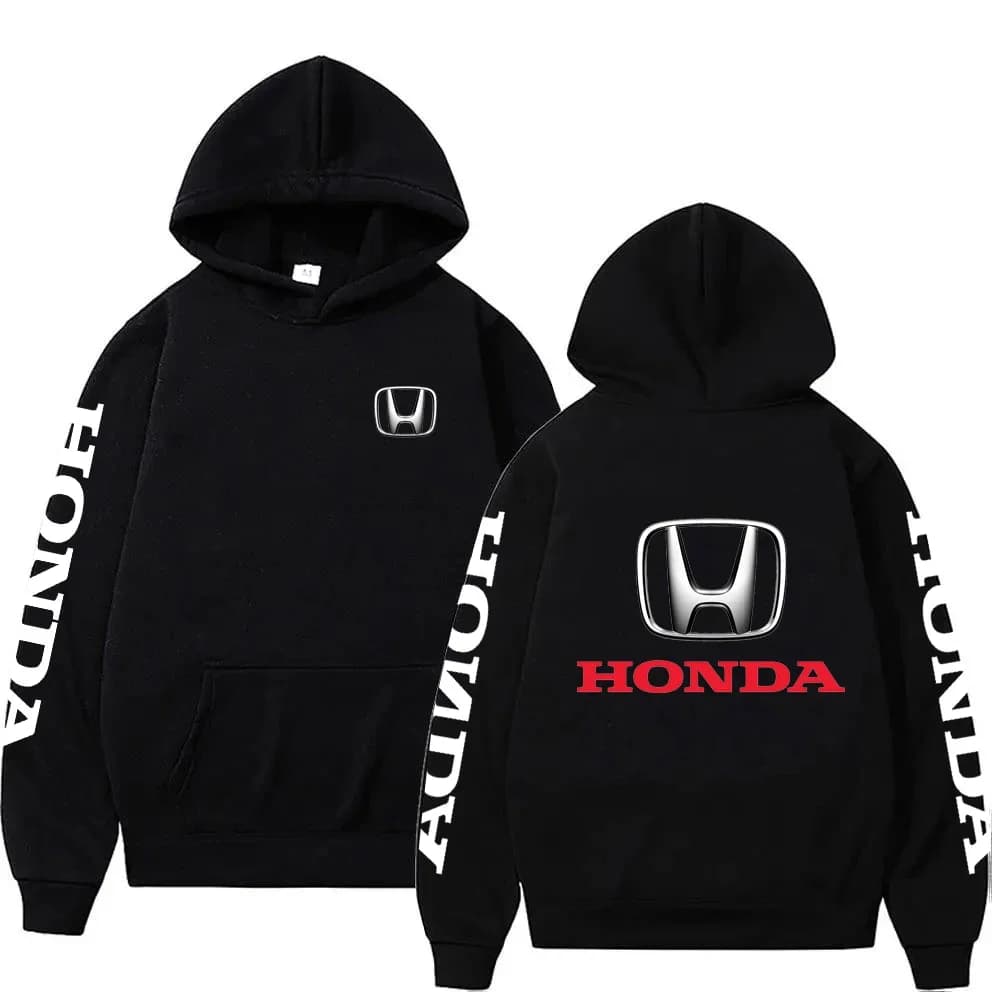 Nuova felpa con cappuccio nera da uomo Honda Racing autunno/inverno, felpa da uomo elegante, pullover sportivo da donna Street Style
