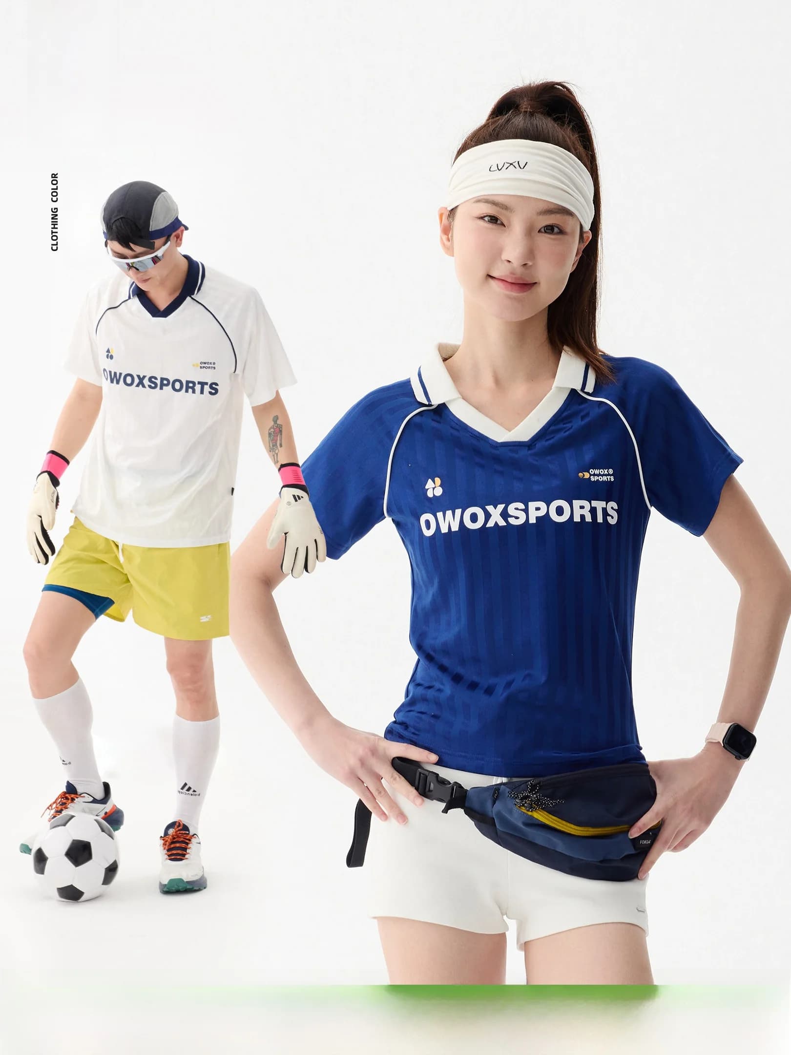 Owox Maglietta Casual da Esterno a Maniche Corte, T-Shirt Sportiva Estiva 2026 Nuova Collezione, Stile Coppia, Divisa da Calcio in Fibra di Poliestere