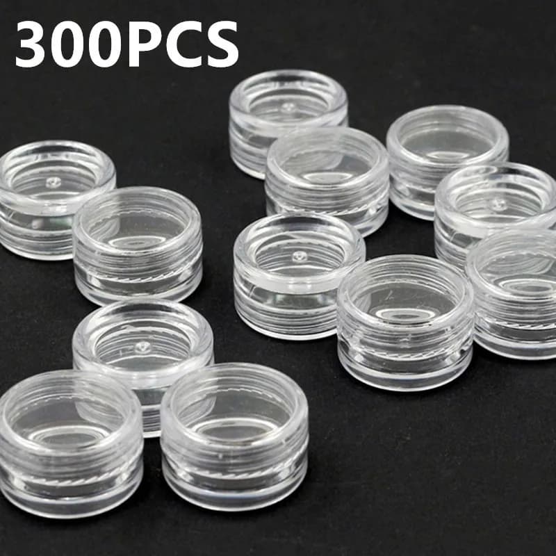 50/100/300 Pcs 5g Clear Cosmetic Sample Jars with Aluminum Foil Seal - Food Grade PET Travel Containers for Cream Eye Cream