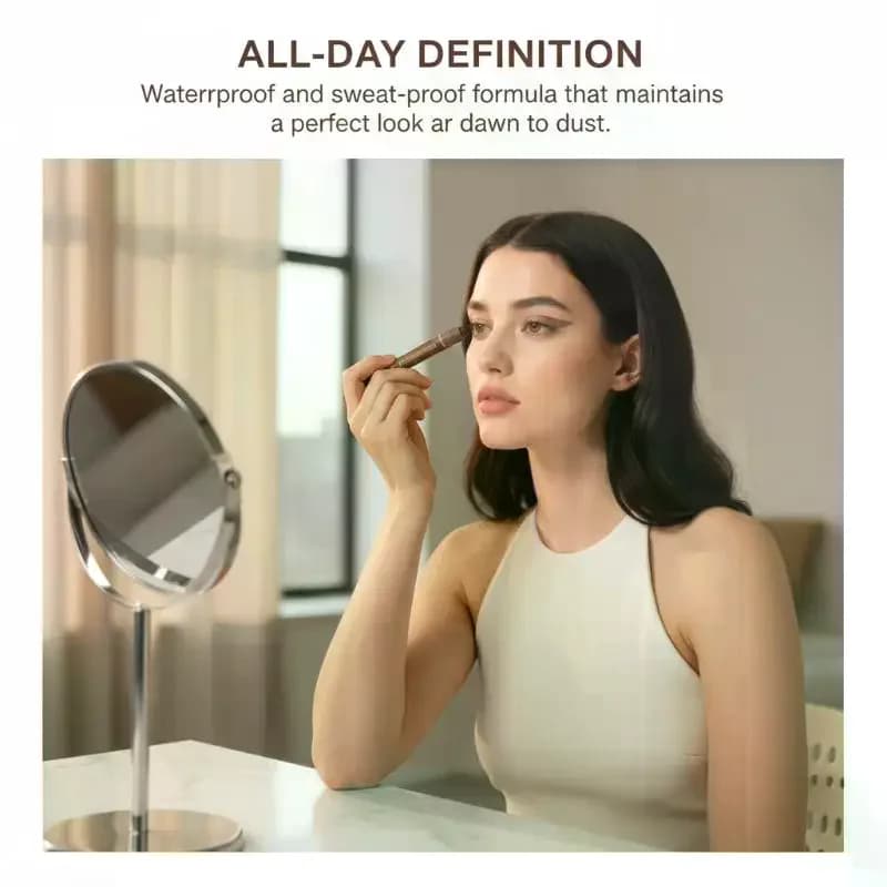 Set di eyeliner 2 in 1 a lunga durata, impermeabile, ad asciugatura rapida, a prova di sbavature e di sudore, per un trucco occhi versatile