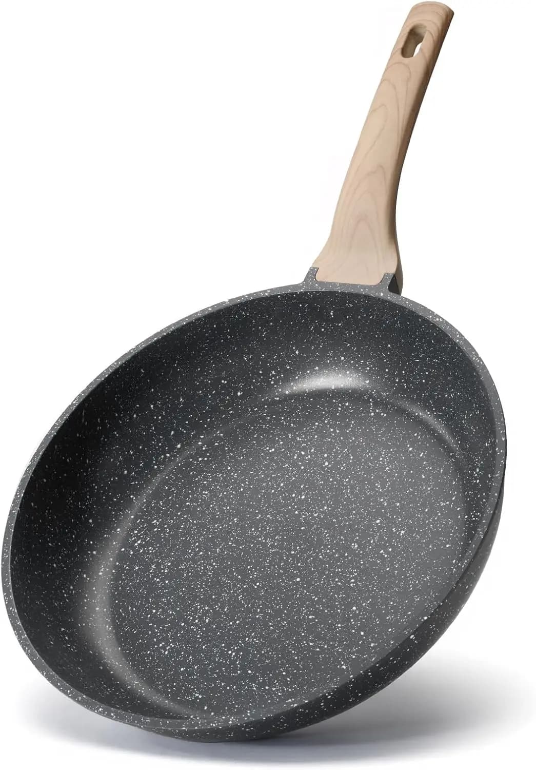 Padella antiaderente da 8 pollici, padelle antiaderenti in granito, padella per omelette, padella per uova con manico resistente al calore, richiede