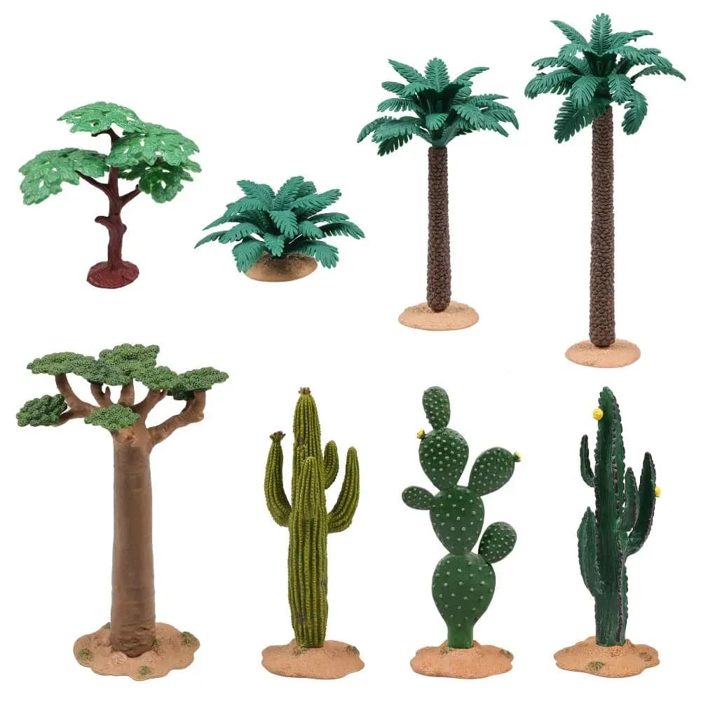 Mini Trees Realistic Artificial Plant Cactus DIY Crafts Plastic Artificial Tree Model Cute Simulated Cactus Garden Ornaments