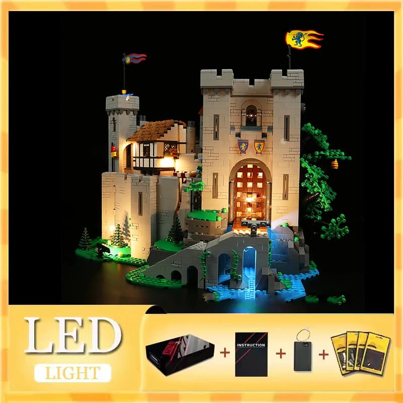Kit luce LED fai-da-te per il castello del Re leone LEGO 10305 (solo luce LED, senza modello di blocchi)