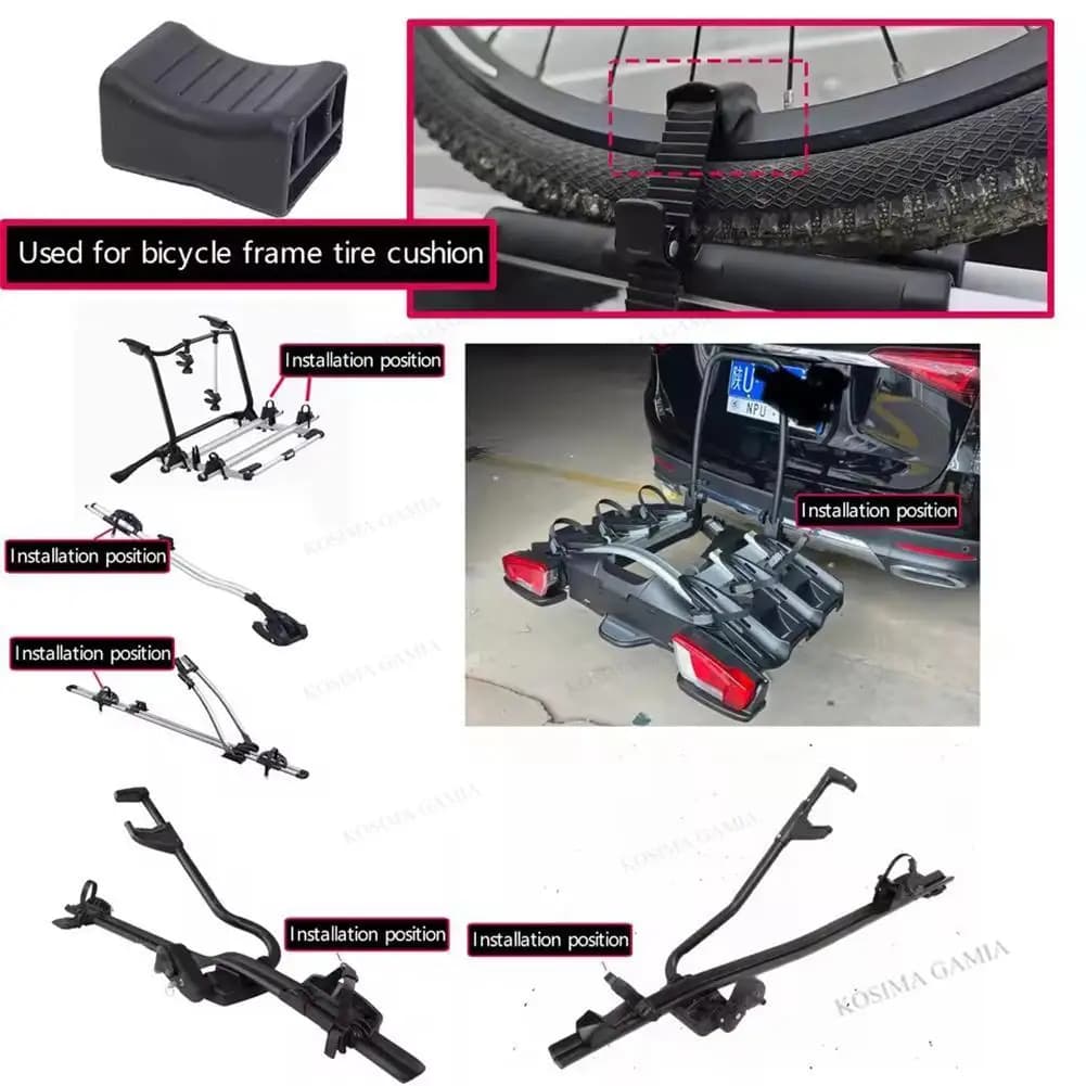 Cinghie Adattatore Ruota Bici per Portapacchi con Cuscinetto di Protezione per Telaio Bicicletta in Acciaio per Thule 599 598 591 568 564 561 532