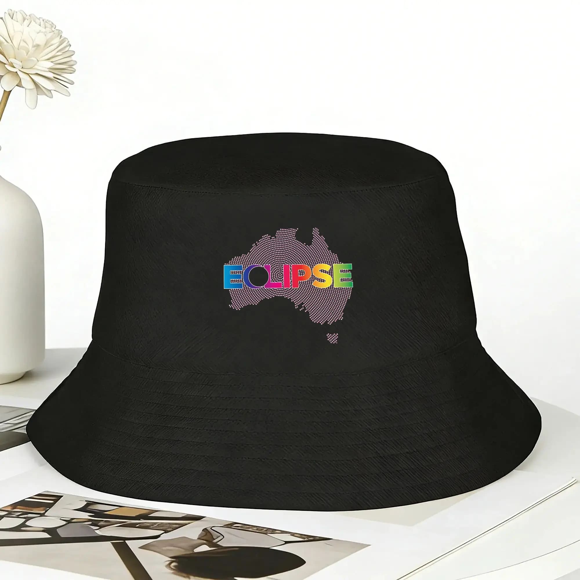 Eclipse Delta Goodrem Bucket Hat Street Style Fisherman Caps For Couple Casual Fishing Visor Hats Foldable Graphic Cap