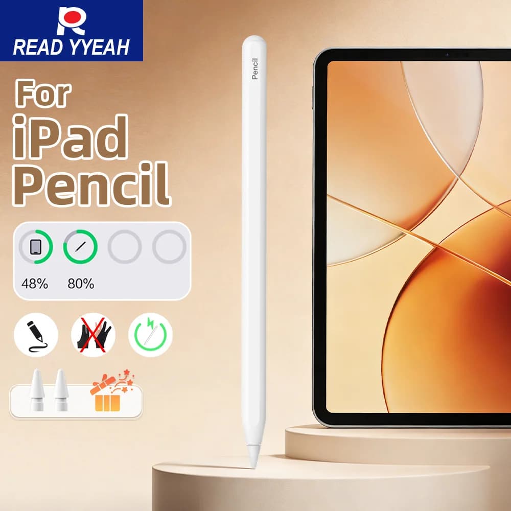 Stilo Magnetico 2026 per Apple Pencil con Ricarica Wireless, Compatibile con iPad 10, Air 4, 5, Mini 6, Pro 11, 12.9, 13, M2, M3, con Funzione Inclinazione e Rifiuto del Palmo