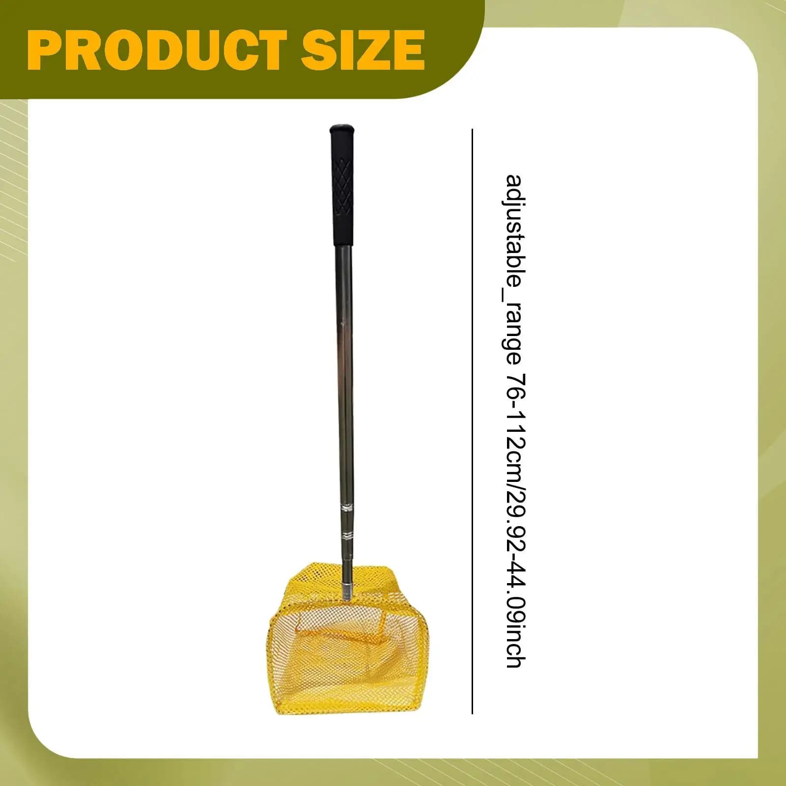 Scoop Net Table Tennis Ball Picker Picking and Storage Convenient Portable Extendable Adjustable Practical Pick up Net Bag