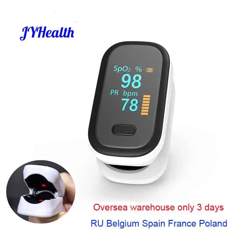 JYHealth Portable finger Pulse Oximeter Spo2 PI heart rate saturation meter