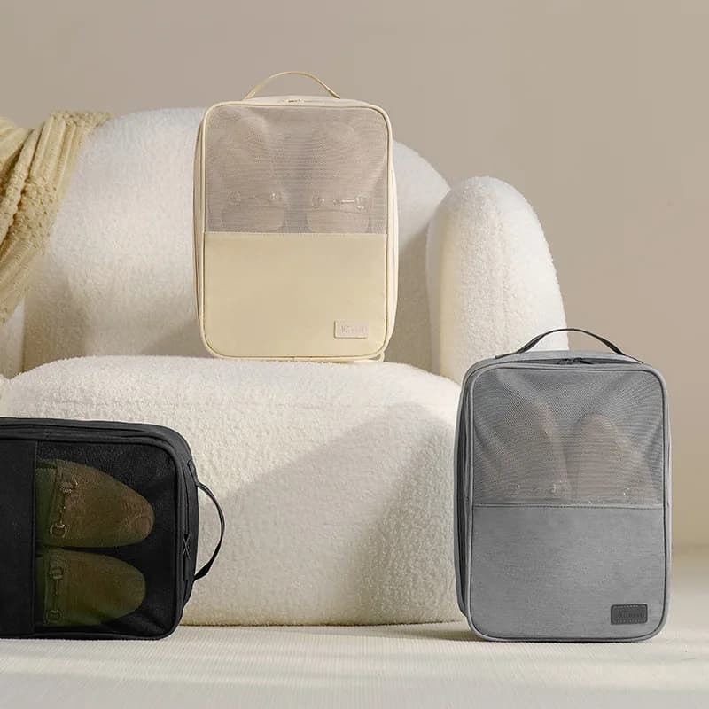Scatola Porta Scarpe per Tre Persone, Lusso Leggero, Borsa Porta Scarpe da Viaggio per Casa, Nuova Borsa Traspirante per Viaggi Brevi