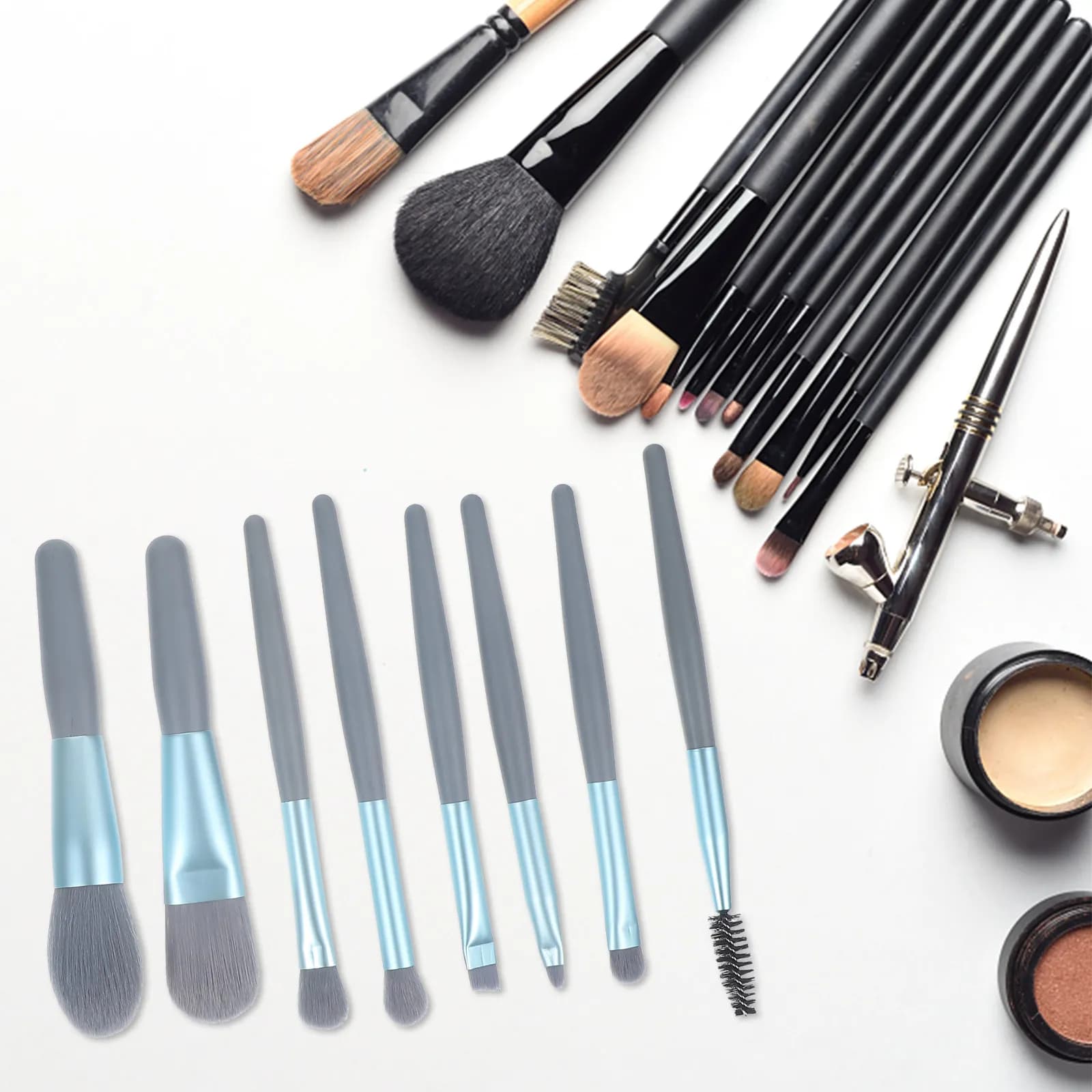 Set di 1 Pennello Mini per Trucco, Pennelli Morbidi per Principianti, Strumenti Cosmetici Portatili, Kit Bellezza Viso, Pennello per Cipria e Ombretto