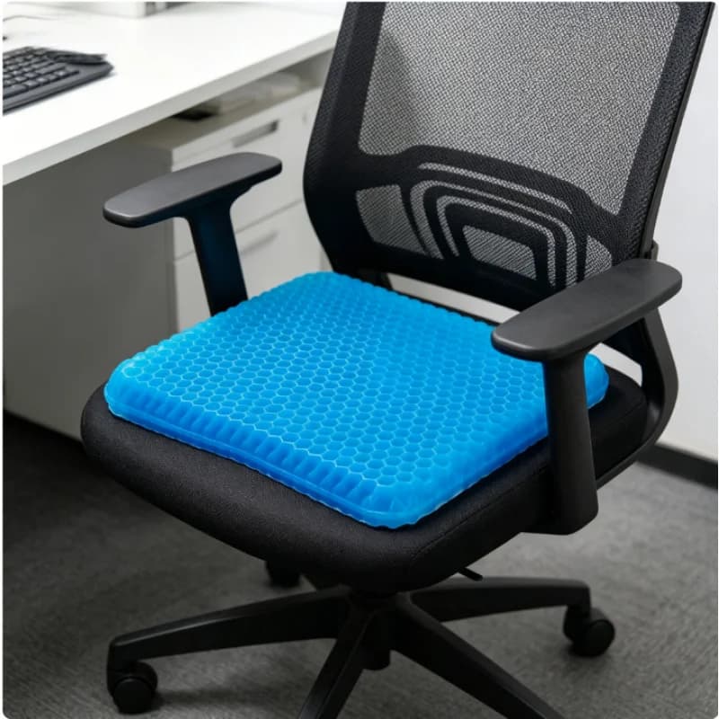 Cuscino in Gel a Nido d'Ape Traspirante Estivo per Sollievo dalla Pressione e Supporto del Coccige per Ufficio, Casa, Auto, Sedia a Rotelle