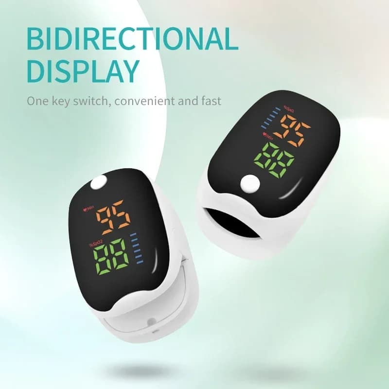 Finger pulse oximeter Portable Blood Oxygen Meter Medical Heart Rate Saturation Meter OLED Oximeter Deride LED Display