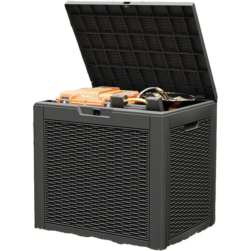Contenitore da Esterno, Box per Terrazzo da 35 Galloni, Contenitore Impermeabile per Cuscini da Patio, Attrezzi da Giardino, Accessori, Chiudibile a Chiave, Resistente ai Raggi UV