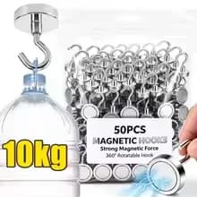 Metal Strong Magnetic Hook Wall-mounted Heavy-duty Magnetic Hook Key Hanger Home Kitchen Bathroom Accessories Magnet
