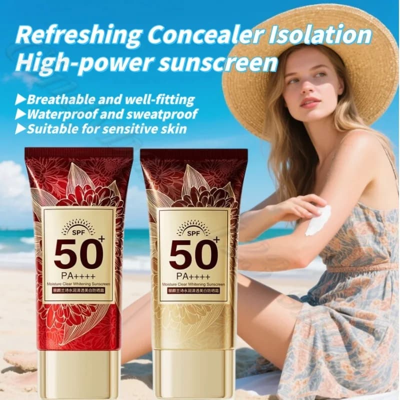 Correttore Rinfrescante con Protezione Solare SPF50+ ad Alta Potenza, Traspirante, Impermeabile, Resistente al Sudore, Adatto per Pelli Sensibili