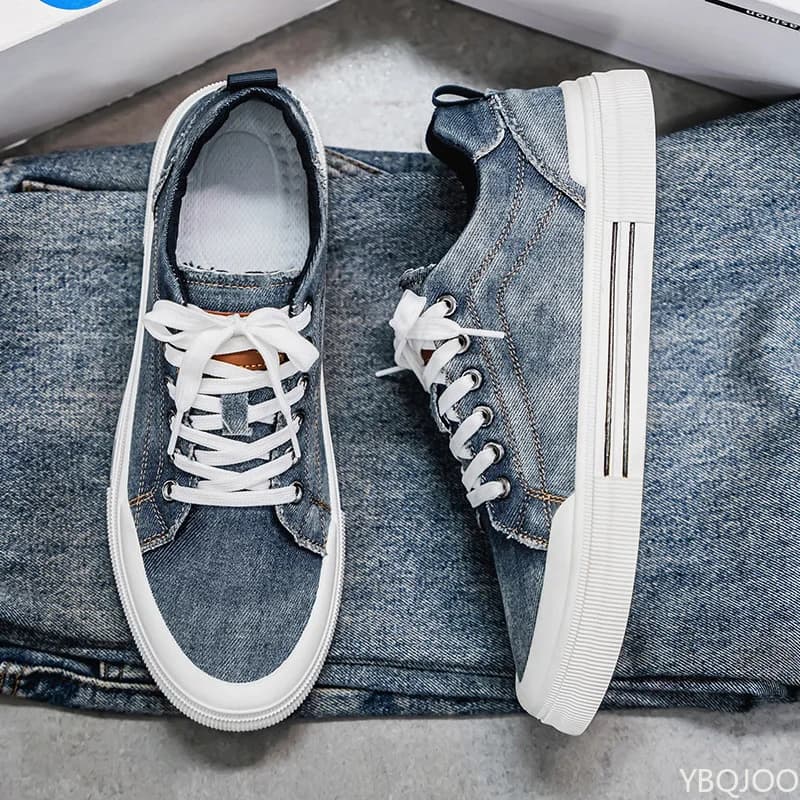 New summer canvas shoes light and breathable men's casual table shoes with soft sole fashionable men's shoes with flat bottom and low cut