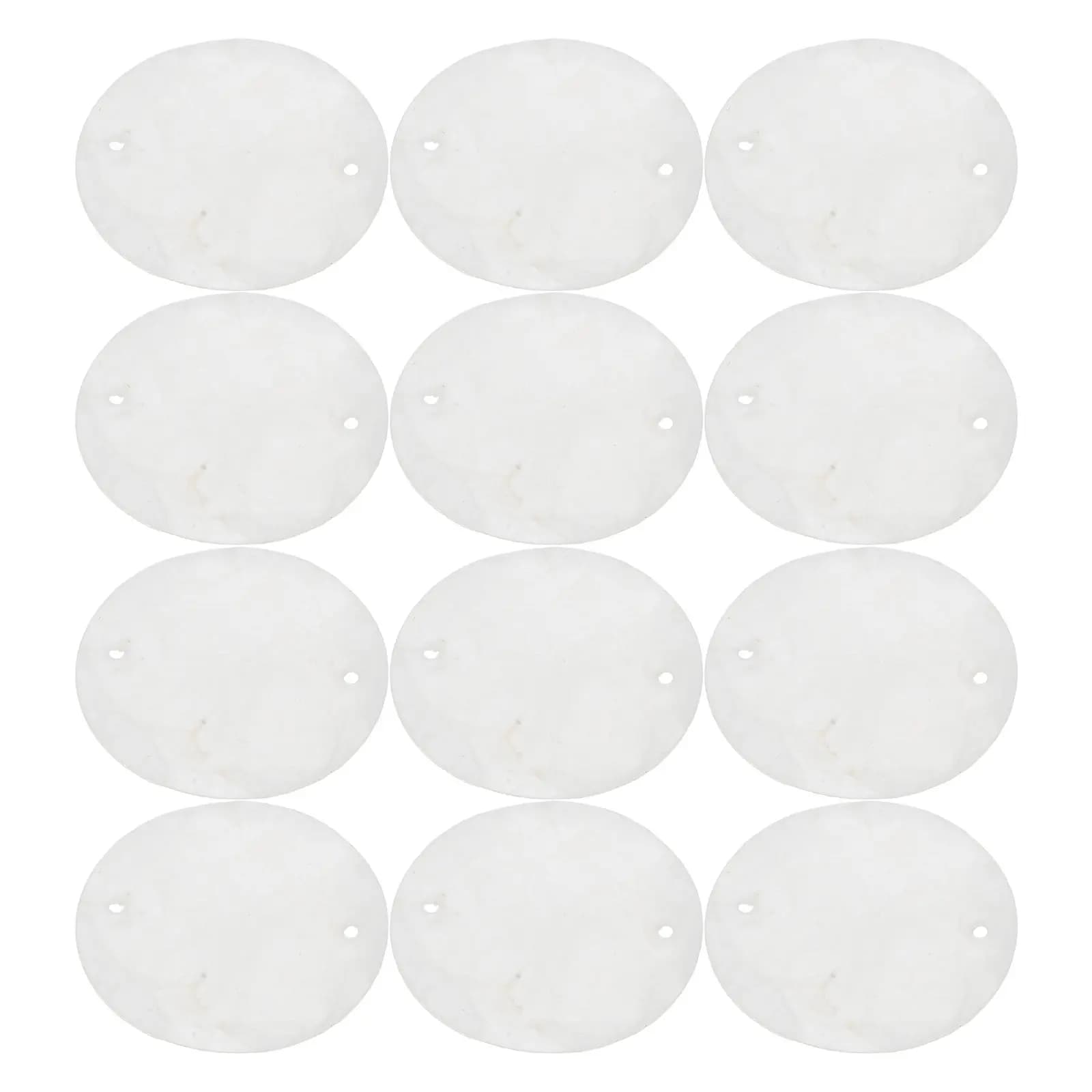 100Pcs Round Capiz Shell Discs Natural Seashell Charms 3Cm Dual Holes for DIY Wind Chimes Door Curtains Boho Craft Decorations