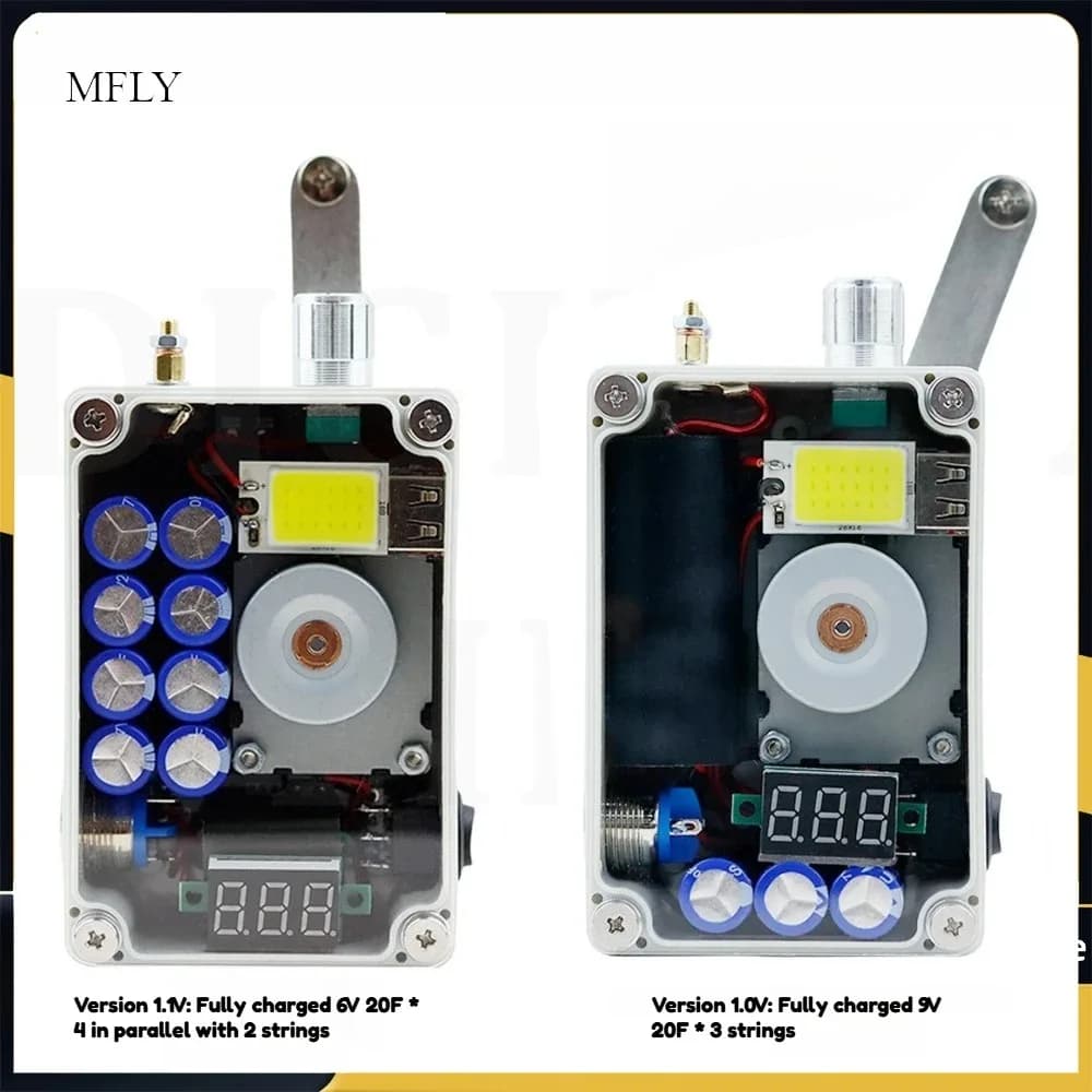 Manual Power Supply Camping Lighter Hand Generator USB Charger Emergency Power Bank Phone Charger