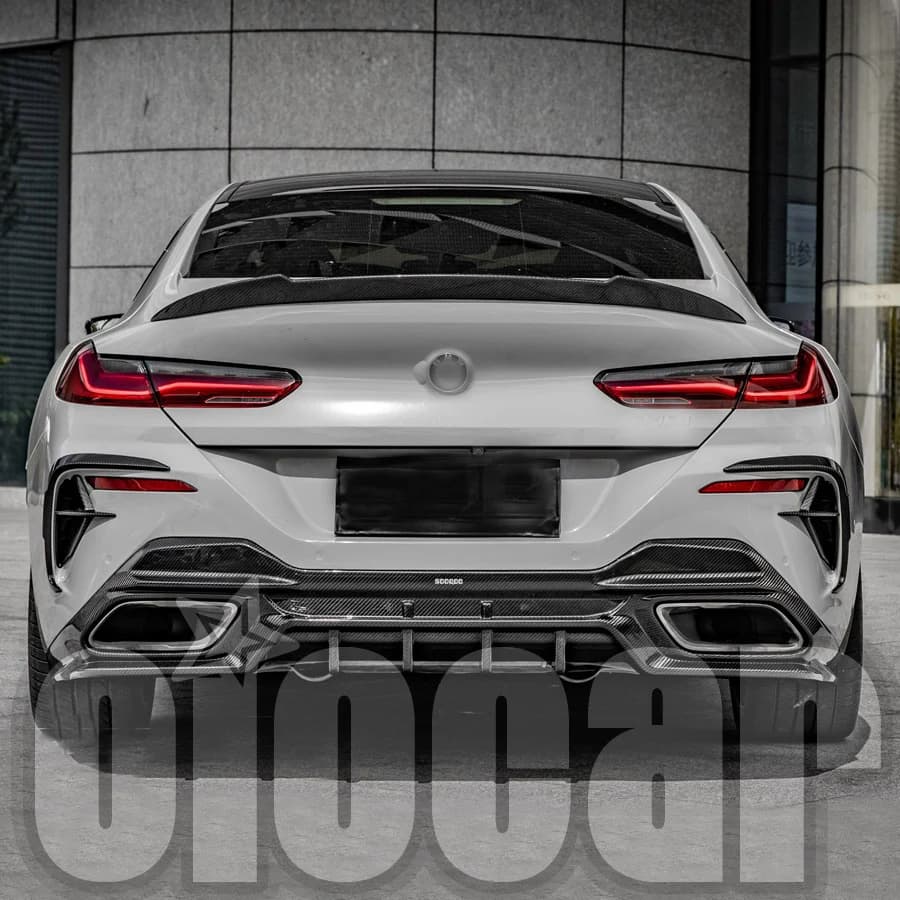 Rear carbon fiber diffuser SQ oiotors for BMW G14 G15 series 8 840i M850i