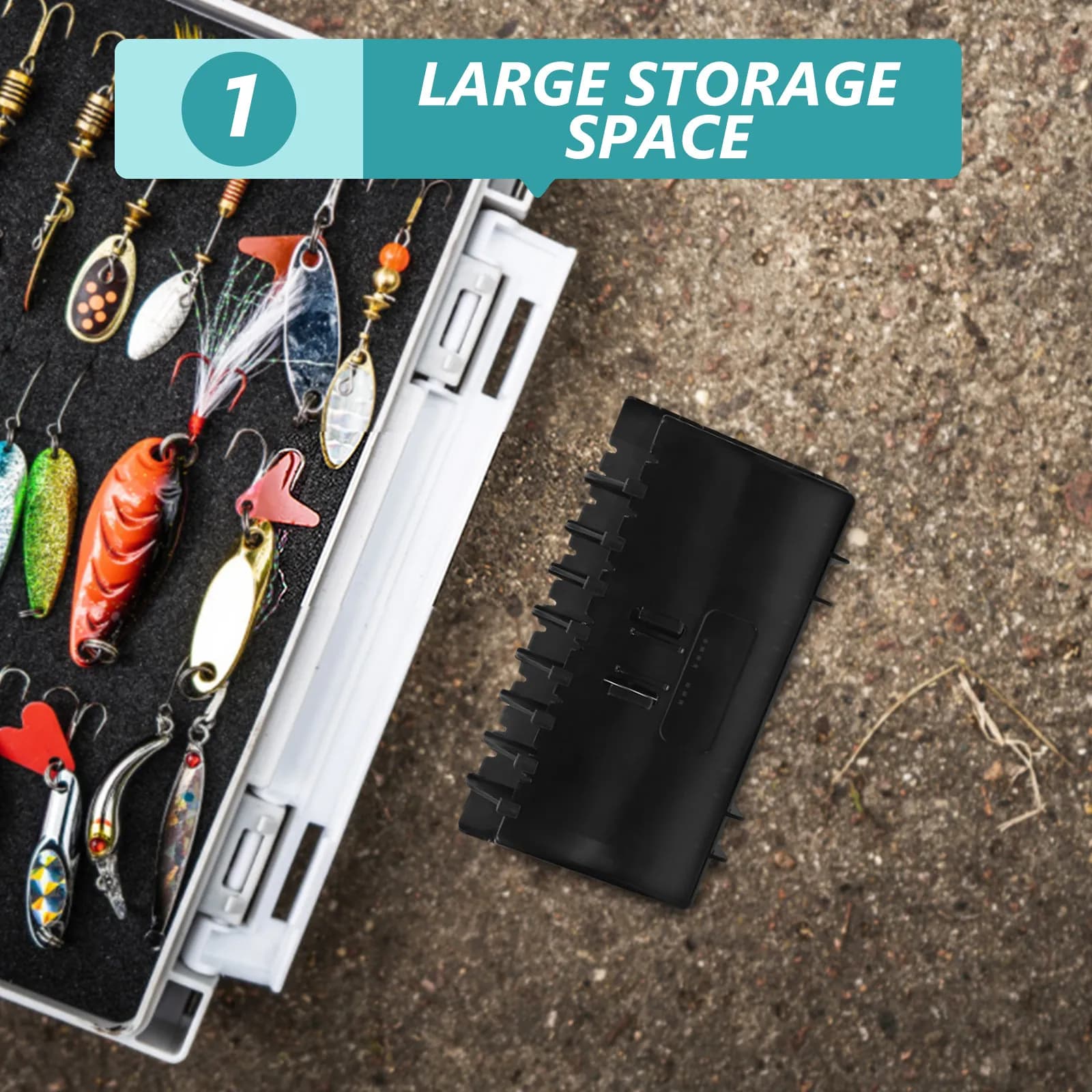 Organizer Portatile per Attrezzatura da Pesca con Scomparti Esterni, Scatola Multipla per Esche e Accessori per Acqua Dolce e Salata