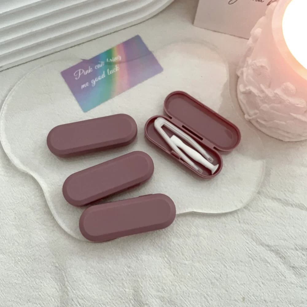 Custodia per Lenti a Contatto Leggera, Kit Accessori per Lenti a Contatto, Set Minimalista Portatile per la Cura degli Occhi