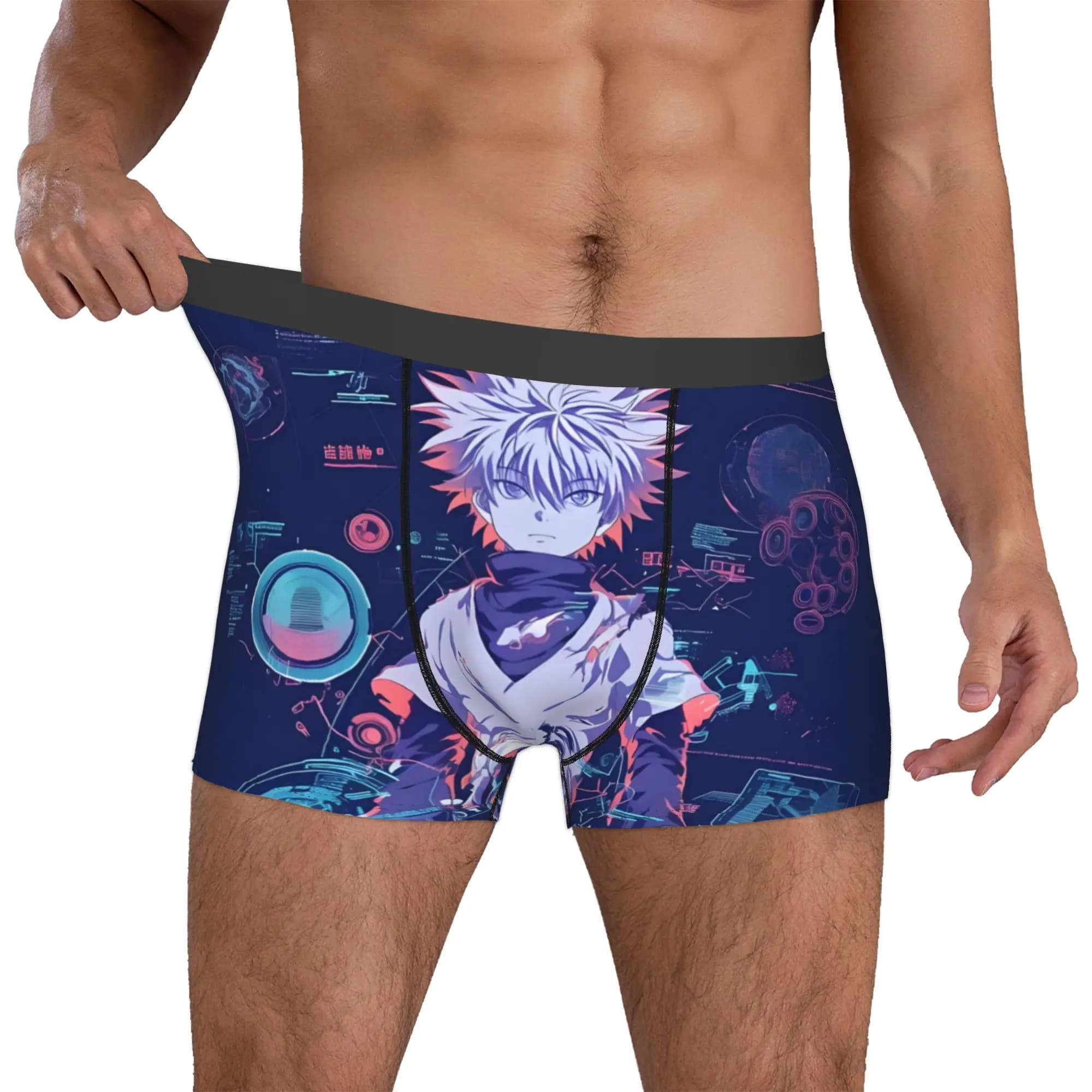 Male Fashion H-Hunters x Underwear Japan Anime Cartoon Boxer Briefs Breathable Shorts Panties Underpants